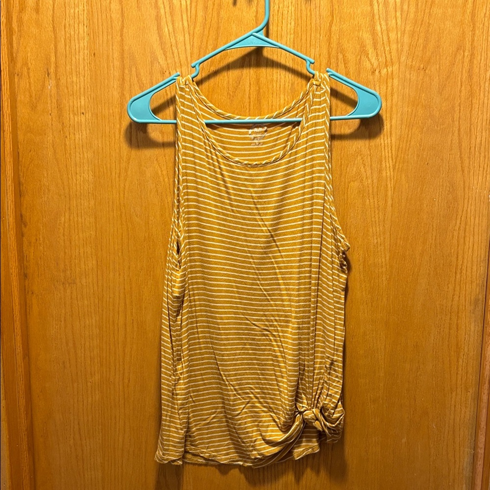 Maurices Mustard Striped Tank Top